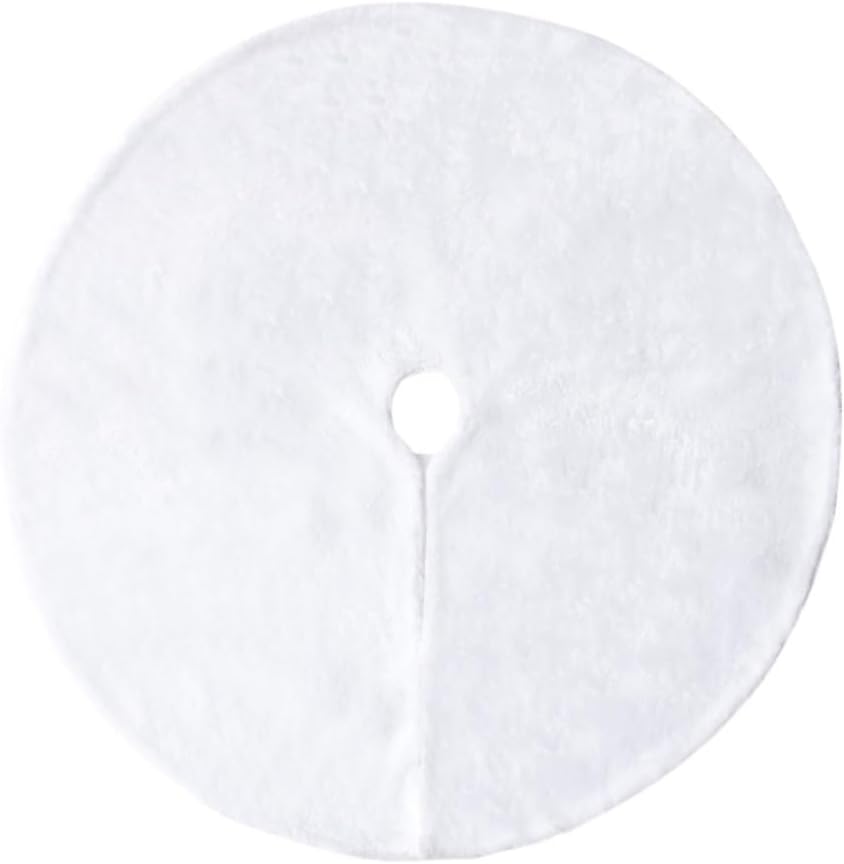 Tree Skirt Christmas Christmas Tree Skirt White Plush Christmas Tree Skirt Christmas Decorations Christmas Tree Accessories Christmas Skirt Tree(90cm)