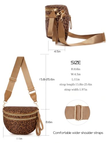Image of FEIBOON Spacious Nylon Crossbody Bag Bum Bag Handbags Purses for Women