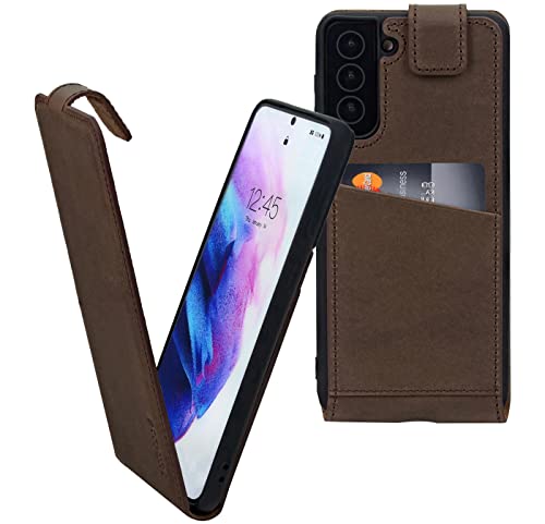 Étui cuir véritable Samsung S26 5G Suncase protection chic marron antique