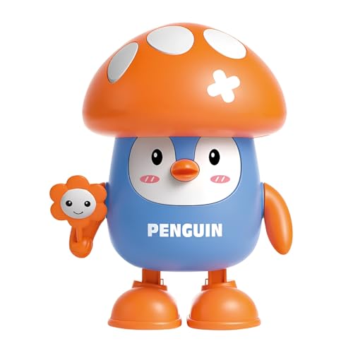 Image of WireScorts Penguin Musical Dancing Toy with Lights, Interactive Voice Recording Robot, Electric Swing and Dance, Mushroom Cap Design, Kids Sensory Toy, Toys for Babies Boys and Girls