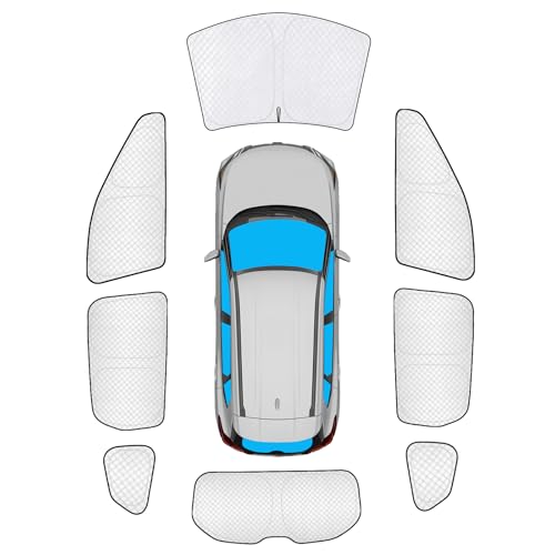 Image of KMF Thicken Sun Shades for Nissan Rogue(Not Sport) 2021-2025 Accessories, Full Car Window Covers Sunshade for Windshield Side Rear, UV Block and Blackout Protect Privacy for Car Camping Outdoor 8pcs
