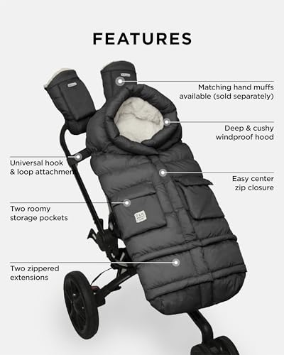 Image of 7AM Enfant Stroller Blanket 212 - Adjustable Baby Car Seat Zipped Blanket for Babies Winter, Unisex Multi Purpose Fleece Lined Warm Hooded Toddler Footmuff Water Repellent | (6M - 4T)
