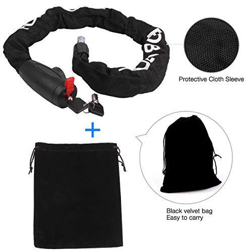 .Fobozone Motorcycle Lock, Scooter Lock, Bike Chain Lock,Made Of Solid Manganese Steel, It Is Very Safe #TOP4