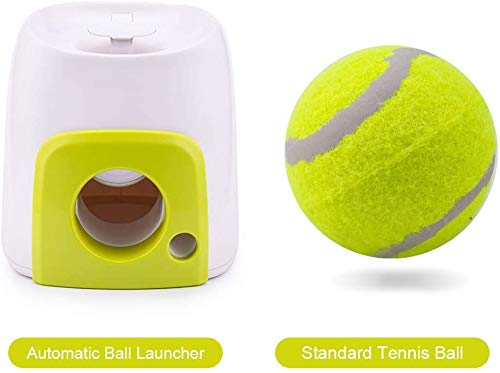 Lnteractive Lanceur de balle automatique pour chien, tennis, chiens et chats, Stecto lanceur de balle automatique, balle de tennis pour la machine de récompense pour chiens