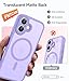 FNTCASE for iPhone 17 Phone Case: Magnetic Translucent Matte [Full Covered Camera Protection] [Screen Protector] Military Grade Shockproof Slim Cover Drop Proof Protective Cases - Lightpurple