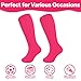 qikqik Girls Soccer Socks Kids Baseball Socks Kids Soccer Socks 4-6 Years Old Girls Softball Socks Pink Football Sock Youth