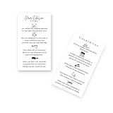 Hair Extension Card and Tips & Tricks Card | Physical Printed 2x3.5” inches Business Card Size | Hair Extension Supplies | Cosmetologist Supplies | White Card Design