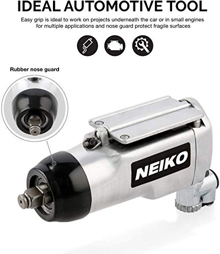 Neiko 30088A 3/8" Drive Butterfly Impact Wrench, 75 Foot/Pound High Power Outlet Air Wrench, 10,000 Rpm Pneumatic Impact Wrench, 1/4” Air Inlet 3/8” Air Hose Size Pneumatic Tool For Mechanics #TOP3