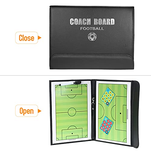 Yuventoo Placa de tática magnética dos treinadores de futebol Prancheta de estratégia dobrável com u