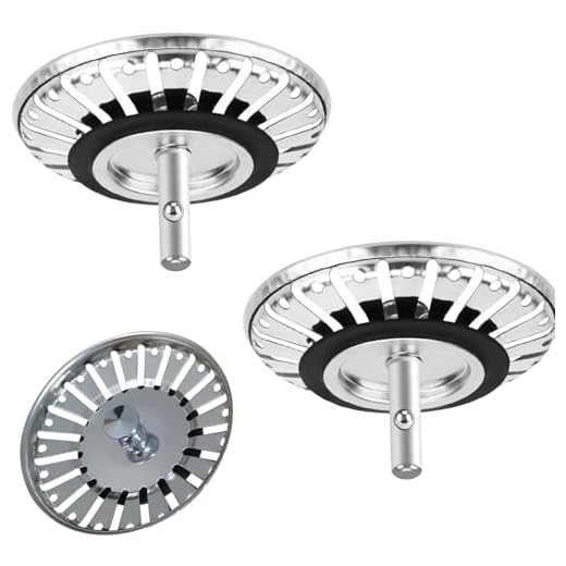Siebkörbchen Spüle 79 mm Pin (18 Schlitze), 2 Stück, Ersetzen Blanco-Filterkorb für Stopperbetrieb (125590), Edelstahl Spülbecken Sieb Stopper