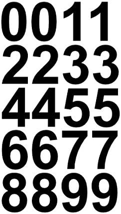 2" Inch Premium Mailbox Number Vinyl Decal Sticker Sheet (Black) | Waterproof and Fade-Resistant | Easy to Install Adhesive Vinyl Digits | Home, Apartment, Condo or Business by CustomDecal US
