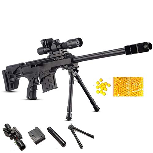 Image of HALO NATION M955 Sniper Gun Toy with 1000 BB Bullets - M 908 37 A Bb Bullet Toy Gun - 25 Inches Power Shot Plastic BB Bullet Sniper Gun Toy (M908 + 2000 Bullet Balls)