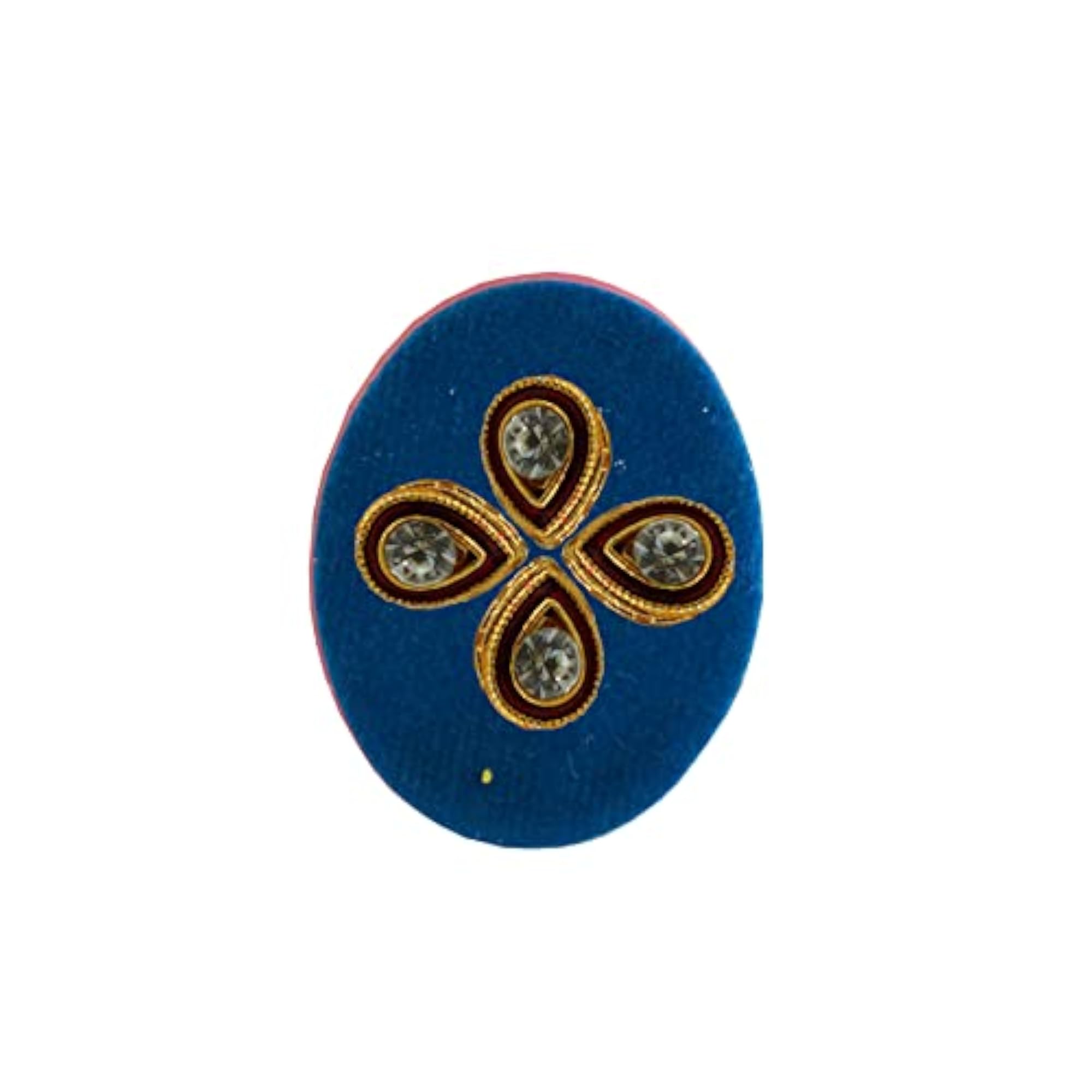 Kundun Stone Stud Sari Pin Brooch, Festive Charm