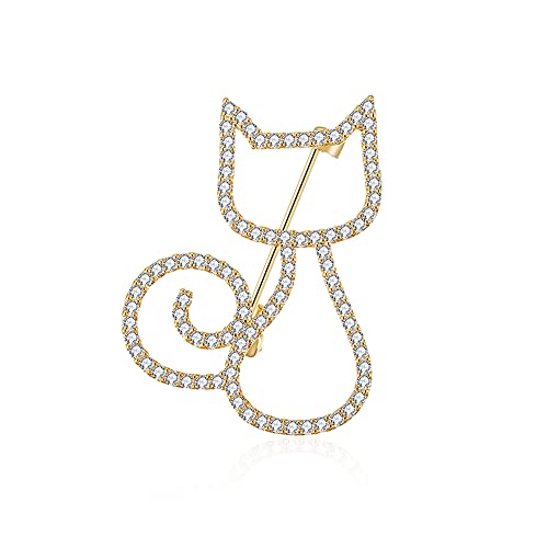 Cute Cat Brooch Pin Corsage, Shirt Dress Hat Jewelry Accessory Decor for Birthday Party Christmas Gift (Style 3)