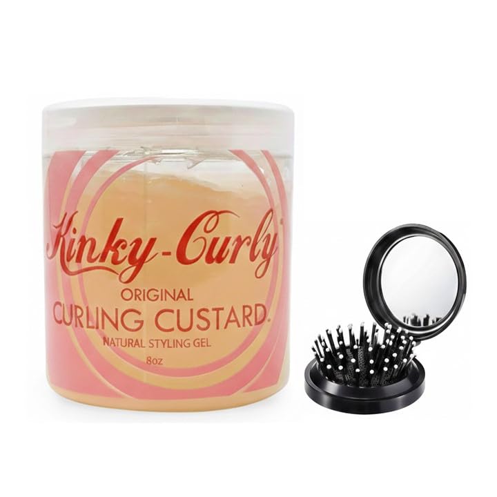Juego de peluquería: contiene Kinki-Curli Original Curling Custard Gel incluido con cepillo Luxpaks