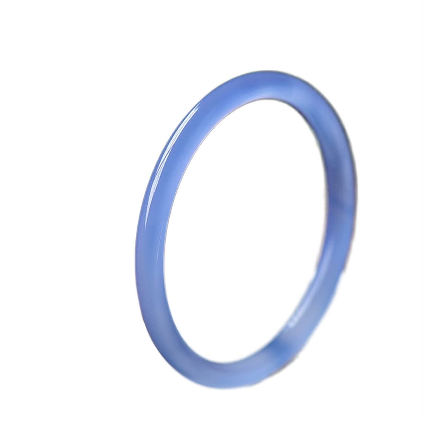 Bracelet calcédoine bleue naturelle jonc anti allergie