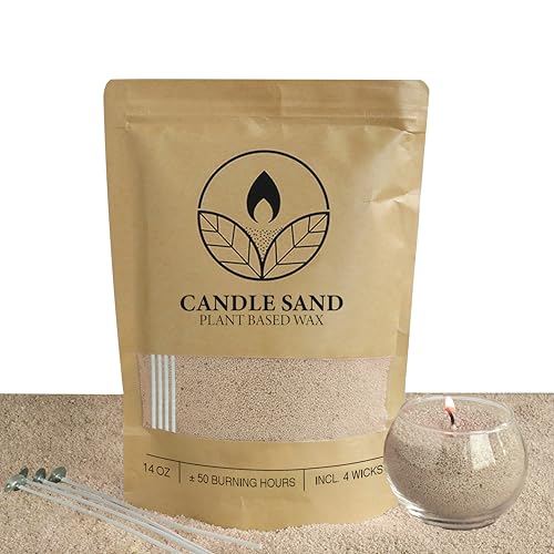 comforder Velas Perladas – Cera para Fabricación de Velas con Mechas – Set para Hacer Velas – Perlas de Cera Vegetal para Velas – Pearled Candle 400 g + 4 Mechas (Verde Musgo)