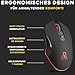 The G-Lab - Kult Helium Pro - Gaming Mouse mit Kabel - Optischer Sensor mit einstellbaren 12800 DPI, 7-Farben-LED-Beleuchtung, Leise Maus Gaming mit 6 Tasten - Gaming-Mäuse für PC/PS5/PS4/XBox