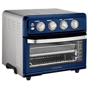 Cuisinart toa 70nv airfryer toaster oven with grill navy blue bundle with 1 yr cps enhanced protection pack  urban country home decor