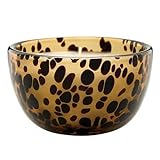 47th & Main Scented Candles Tortoiseshell Bowl Glass Candle, 4" Dia x 2.75" H, Volcano