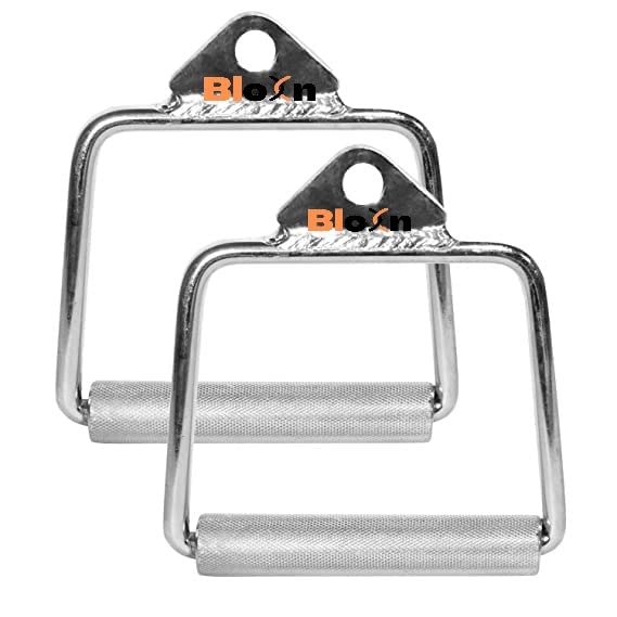 BLOXN D Handle Steel Without Rubber Hand Grips Commercial Grade Exercise Attachment Tricep Rope For Professional Pulley Machines (6x4 Inch) (B0BVVLBF92) Amazon Price History, Amazon Price Tracker