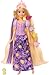Produktbild Mattel Disney Princess Rapunzel Modepuppe mit leuchtendem Haar und 4 weiteren Leuchtmöglichkeiten, Pascal-Figur und 7 Styling-Zubehörteilen, inspiriert vom Film Rapunzel Neu verföhnt, JHL46