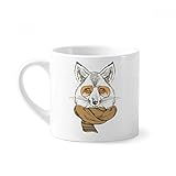 DIYthinker Estilo británico Animal apacible y Bufanda del Lobo Animal Mini Taza Blanca...