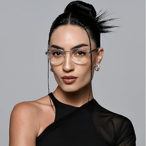 Image of Lenskart Studio | Hip Hop Ft. Divine | Crystal Full Rim Rectangular Zero Power Bluecut & Antiglare Computer Eyeglasses For Eye Protection And Strain | Men & Women | Medium | LK E000088