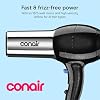Secadora de pelo iónica Conair con difusor, 1875W, tamaño completo | Secador de secado rápido con varias configuraciones de calor y velocidad y diseño ligero para un peinado diario sin esfuerzo 3
