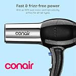 Conair 1875 watt Pro Sèche-cheveux avec ionisation; noir/chrome