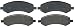 ACDelco 14D1084M Advantage Semi-Metallic Front Disc Brake Pad Set