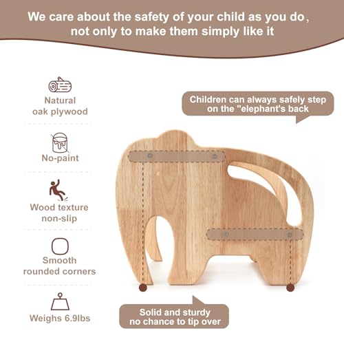 Dypinyise STOOL-002 Wooden Step Stool For Kids Bathroom,Toddler Step Stool thumb #2