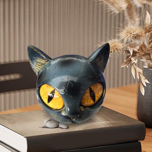 Statue chat noir pour table basse ou terrasse couverte design