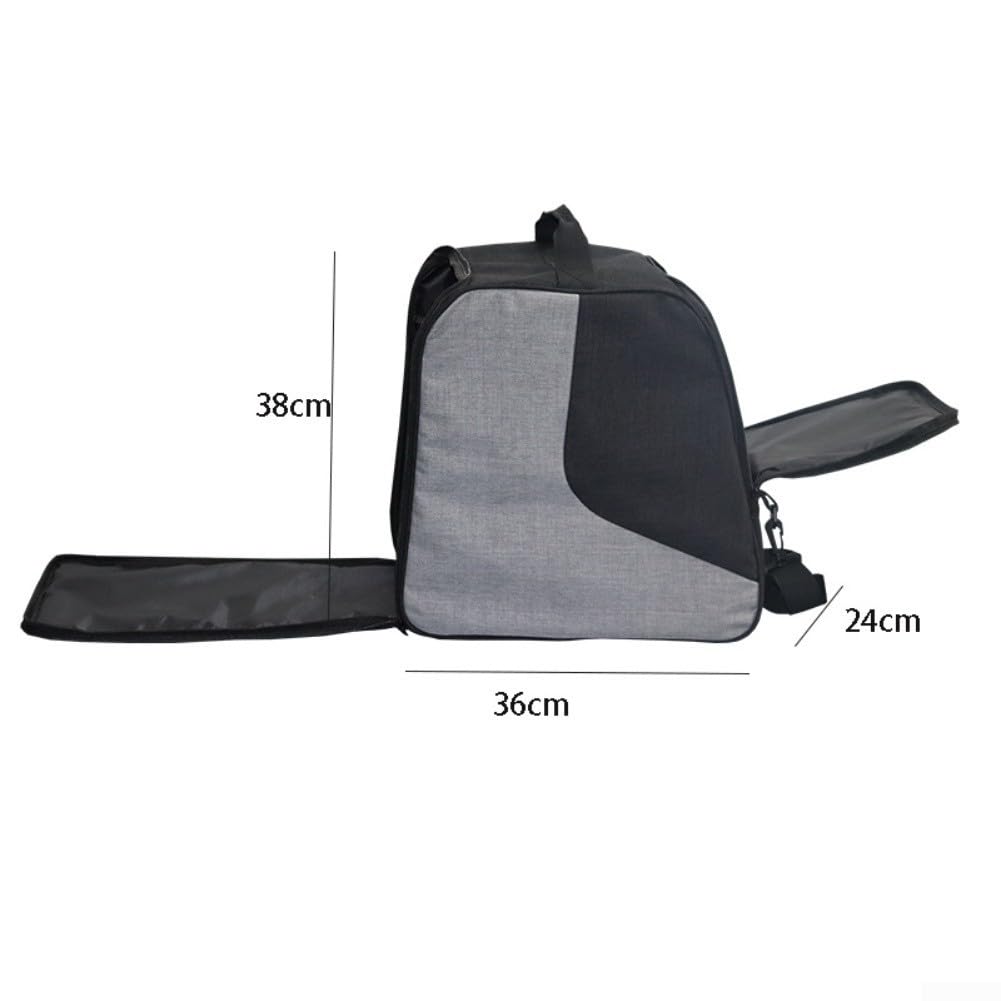 Zaino per scarponi da sci, impermeabile, in tessuto Oxford, con scomparti separati per stivali, casco e guanti, cinghie imbottite ergonomiche, organizer per sport invernali e viaggi