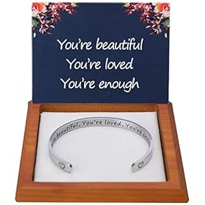Hidden Message Bracelet – Meaningful Gifts for Women Friend Sister Teen…Great birthday Christmas Easter Gifts Ideas, Come with Gift Box…
