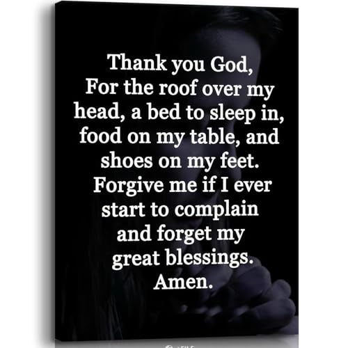 Christian Home Decor Bible Verse Canvas Art Inspirational Scripture Print Spiritual Wall-Art for Bedroom Living Room Gift for Be