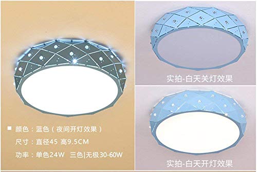 Plafonnier LED bleu dimmable 45cm éclairage salon modulable moderne GZZ - 3