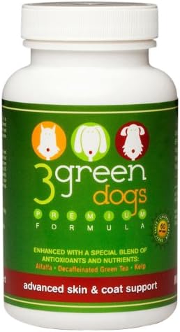 3 Green Dogs Advanced Skin and Coat Support Vitamin for Large Breed Dogs - 60 Softgels