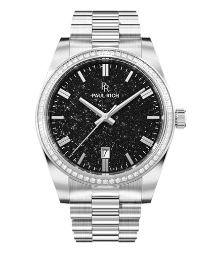 Montre Paul Rich Legacy aventurine noire cadeau idéal pour homme 40 mm