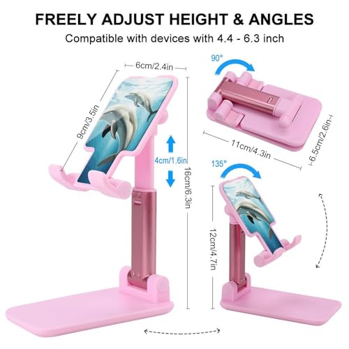 Support de téléphone portable pliable iPhone Android Kiss Dauphin Tale