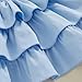 BeQeuewll Toddler Girl Easter Outfit Bunny Dress Solid Shirt Ruffle Tutu Skirt Kids Girls Overalls Dress 18M 2T 3T 4T 5T 6Y (Blue, 18-24 Months)