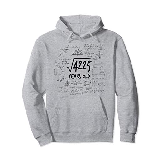 65 cumpleaños - raíz de 4225 matemáticas nerd matemáticas Sudadera con Capucha