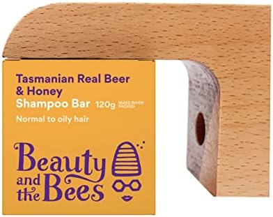 Beauty and the Bees Air Dry Magnetic Soap Holder in-Shower Storage for Soaps Bars - No More Soggy Soaps - Wooden Soap Dish Dispenser Bath Kitchen & Shower