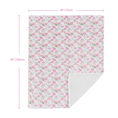 Image of CREVENT 30''X40'' Cute Cozy Fluffy Warm Baby Blanket for Girls Boys Infants Toddlers' Bedding /Crib /Cot /Stroller, Baby Shower Birthday Newborn's Gift - Wildflower