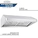 COSMO COS-QB90 36 in. Haven Collection 500 CFM Ducted Under Cabinet Range Hood, Button Control, LED Lights, Stainless Steel