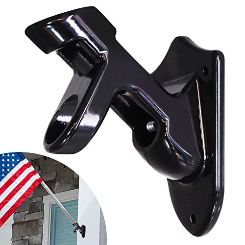 Anley Two-Position Flag Pole Holder | Mounting Bracket with Hardwares - Made of Aluminum Alloy - Strong and Rust Free - 1