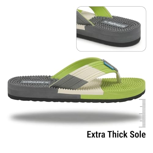 Image of Men's Orthopedic Doctor Slippers with Acupressure Sole | Extra Soft Ortho Chappal for Men | Daily Use Home & Casual Footwear | Soft Cushion Foam Slipper for Man - Lightweight, Anti-Skid Rubber