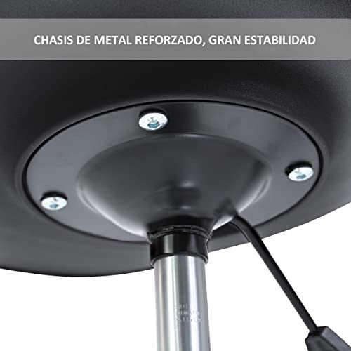 Silla de escritorio u oficina sin reposabrazos con diseño moderno y ergonómico | asiento acolchado | altura regulable | base cromada con ruedas giratorias y silenciosas ideal hogar | Estudio | Comedor - imagen 9