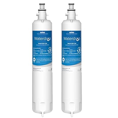 Waterdrop Replacement for GE® RPWFE®, RPWF (Built-in CHIP) Refrigerator Water Filter, Compatible with GFE28GYNFS, GFE28GELDS, PFE28KELDS, PFE28KYNFS, GFD28GELDS, PWE23KELDS, PWE23KMKES, 2 Filters