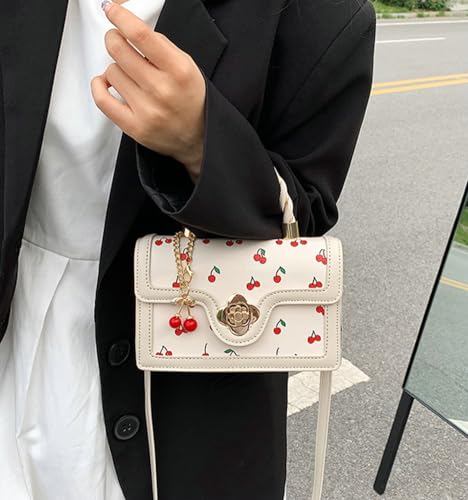 Womens Cute Cherry Vegan Leather Shoulder Crossbody Bag Fashion Purse Small Totes Y2k Handbag Satchel Clutch Gifts4
